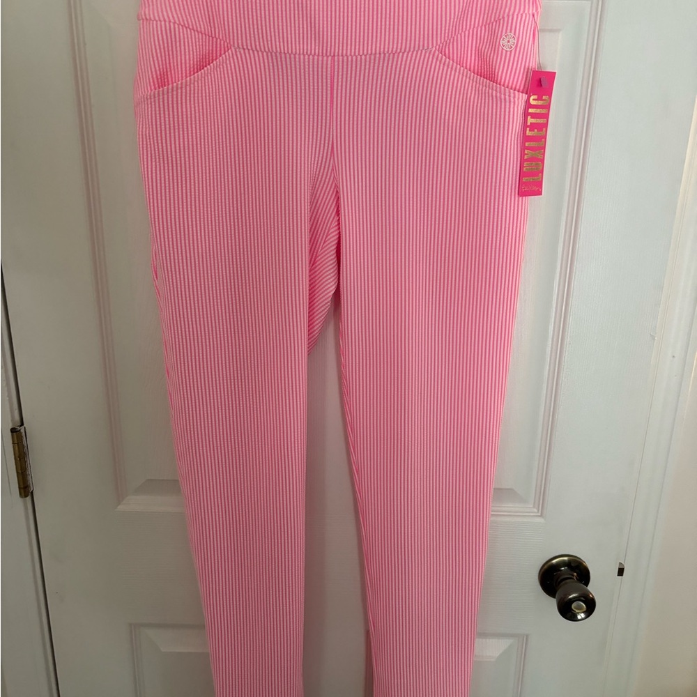 Lilly Pulitzer Women's size 8 Performance Seersucker UPF50+ Golf NWT